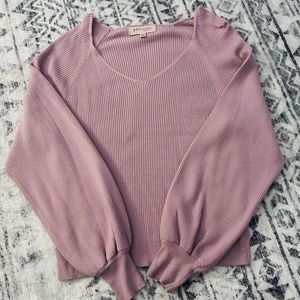 Philosophy Mauve/Pink Ribbed Sweater